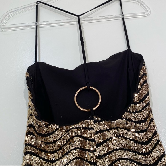 H:ours Lexie Midi Dress in Gold size XS - Picture 11 of 17